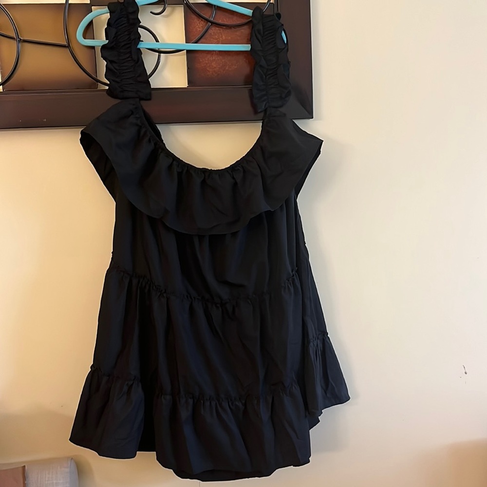 Shein Black ruffle dress